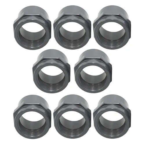 HAF PVC Fittings Gewindemuffe 63mm x 2'' – 8er Set für vielseitige Anwendungen - Praktisches 8er Set PVC Fittings Gewindemuffe 63mm x 2'' für zuverlässige Verrohrungen. Ideal für verschiedene Anwendungen, witterungsbeständig und langlebig. Perfekt für Rohrverbindungen in Garten und Schwimmbad.