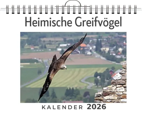 Ava Krüger | Heimische Greifvögel | Kalender | Deutsch | 2026 | FlipFlop