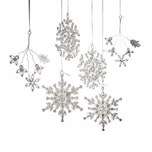 Loberon Weihnachtsschmuck 6er Set Allegan in silber von LOBERON