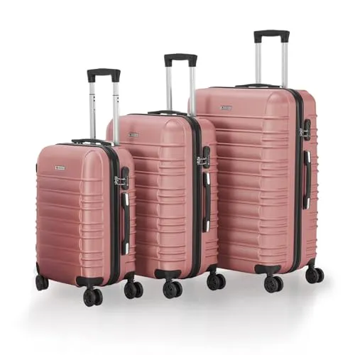 Juskys Hartschale Kofferset Rom - 3-teilig, Zahlenschloss, 360° Rollen, Teleskopgriff - Rosa - Wochenprospekt KW28 2025 - Donnerstag: Strapazierfähiges Hartschalen Kofferset mit schlagfestem ABS, ideal für jede Reiseart und ausgestattet mit praktischem Zahlenschloss.
