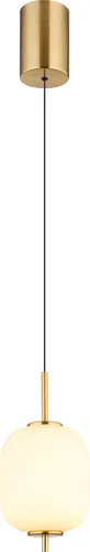 Globo Lighting Hängeleuchte EWALD, messingfarben, LED - Elegante Pendelleuchte im Retro-Design, höhenverstellbar von 70 bis 220 cm. Mit warmweißem Licht (3000K) sorgt sie für ein gemütliches Ambiente und ist ideal für Esstische oder Wohnzimmer.