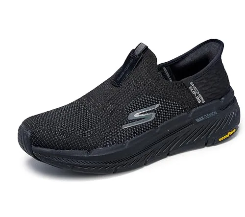 Skechers Adult MAX Cushioning Premier 2.0 - A schwarz Gr. 42 - Herren-Sneaker mit maximaler Dämpfung für unübertroffenen Komfort, atmungsaktivem Strick-Obermaterial und robustem Goodyear-Gummi für optimale Bodenhaftung.