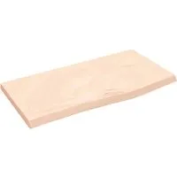 vidaXL Wandregal 60x30 cm aus massivem Eichenholz - Regal aus unbehandeltem, handgefertigtem Eichenholz mit Naturkante, ideal für rustikale Wohnräume und vielseitig einsetzbar. Max. Belastbarkeit: 20 kg.