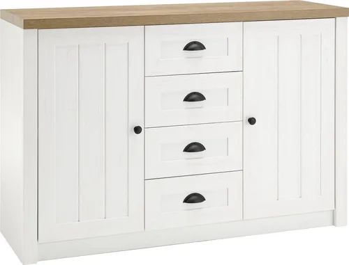 Home affaire Sideboard Beauvais, 130 cm Breite in weiß von Home Affaire