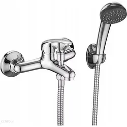 Kuchinox Pedro Wand-Badewannenarmatur mit Brausegarnitur, Chrom