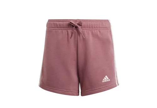 adidas Unisex Kids Essentials 3-Streifen Shorts PINK/Sandy Pink 164 - Activewear-Shorts für Jungen aus 77% Baumwolle, ideal für sportliche Aktivitäten und komfortables Training.