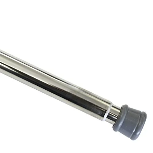 Gardinia Spannstange, Metall-Stange, Ausziehbar, Montage ohne Schrauben und Bohren, Durchmesser 23/26 mm, Länge 80-130 cm, Nickel-Optik, 3554