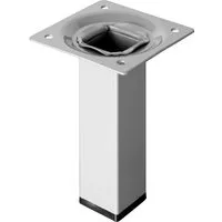 Hettich Tischbein 25 mm x 25 mm x 100 mm Aluminium-Optik