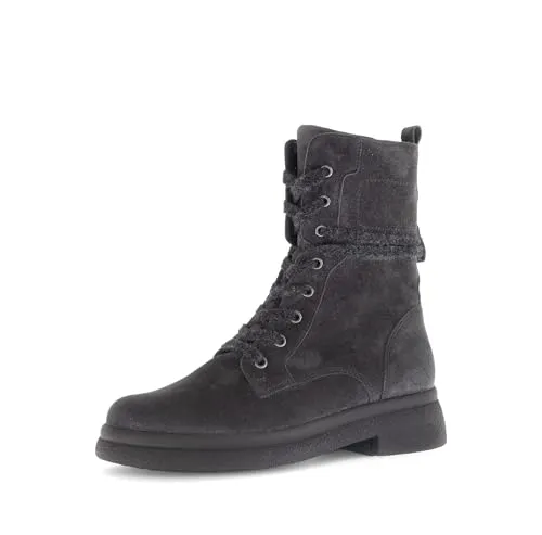 Gabor Schnürboots - Blockabsatz und Innenreißverschluss, G-Weite grau 38 EU - Wanderschuhe mit Gabor BEST FITTING für optimalen Tragekomfort, Blockabsatz und praktischem Innenreißverschluss - perfekt für stilvolle Abenteuer.