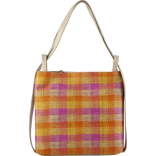 THINK! BAG DAMEN Handtasche Schultertasche fuxia-kombi 3-000381-9020