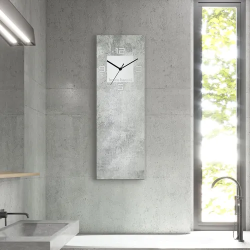 Bruno Banani Wanduhr Beton auf Glas – Modern und Lautlos in grau von bruno banani