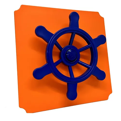 move and stic Platte 40x40cm orange mit Piratenlenkrad blau von Moveandstic