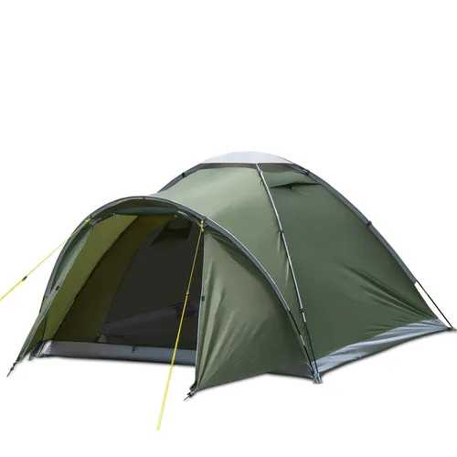 Zelt 2-4 Personen Camping mit Vorzelt 5000 mm wasserdichte Grün Polyester
