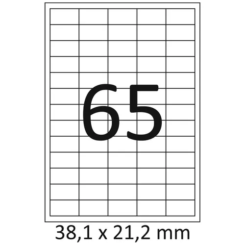 Etiketten A4 38,1 x 21,2mm 100 Blatt = 6500 Stück