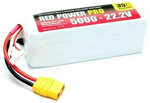 Red Power Modellbau-Akkupack 22.2V 5000 mAh 35 C Softcase XT90 - Modellbauzubehör mit Profi-Performance: Der RED POWER LiPo Akkupack bietet höchste Leistung für Wettbewerbspiloten – ideal für Ihre anspruchsvollen Modelle.