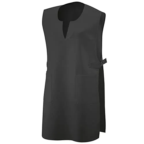 EXNER Überwurf-Kittel, Überwurf-Schürze, Chasuble ohne Arm, mit V-Auschnitt, Farbe schwarz, Größe II