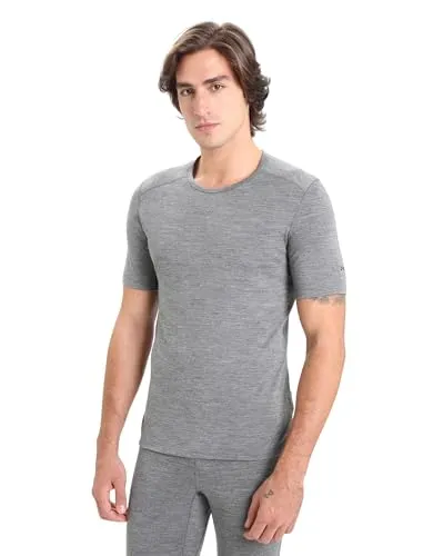 Icebreaker Mens 200 Oasis SS Crewe Gritstone HTHR (L) von icebreaker