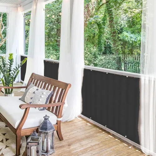 BALCONIO Balkon Sichtschutz wasserfest Bespannung Terrasse Anthrazit 500x85cm