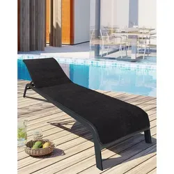 LAYNENBURG Liegenauflage Frottee 75x200 cm in grau von LAYNENBURG