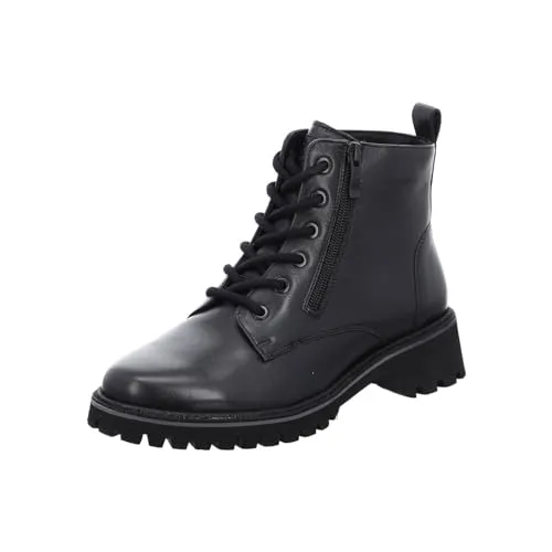 ARA Damen Kent Schnür Stiefelette - SCHWARZ, 42 EU Schmal - Wanderschuhe aus hochwertigem Leder mit komfortablem Blockabsatz, ideal für lange Spaziergänge und stilvolle Outdoor-Aktivitäten.
