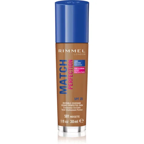 Rimmel Match Perfection Flüssiges Make-Up SPF 20 Farbton 501 Noisette 30 ml