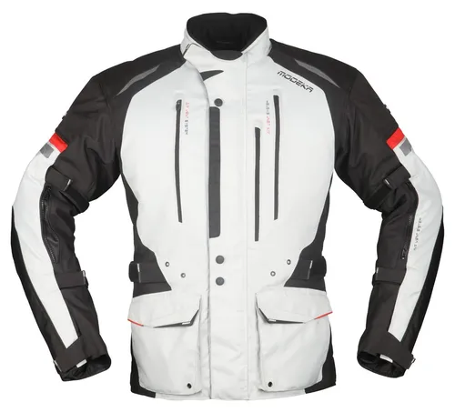 Modeka Striker II Motorrad Textiljacke, schwarz-grau, Größe M