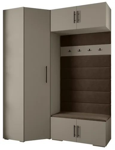 Produktbild ABIKS MÖBEL Kompaktgarderobe INOVA 3 SATZ 21 – Stilvolles Möbelset mit Kleiderstange