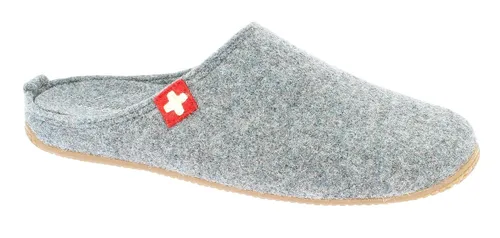 Living Kitzbühel Hausschuhe Filzpantoffel mit Schweizer Kreuz - Hochwertige Filzpantoffel aus 70% Wolle mit rutschfester Sohle und integriertem Fußbett für optimalen Komfort. Ideal für gemütliche Stunden zuhause.