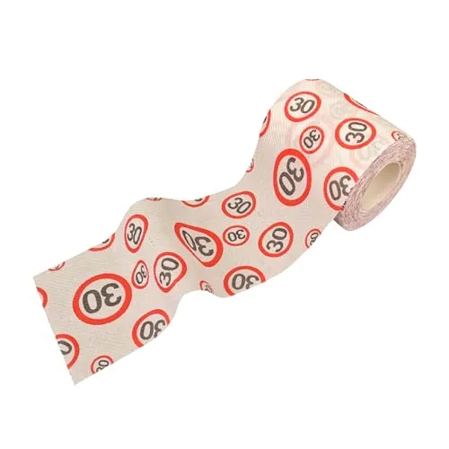 Geburtstag Geschenk Klopapier Fun Verkehrszeichen rot/weiß - Originelles Geburtstagsgeschenk für einen gelungenen 30 Geburtstag Frauen oder Männer - Tiwoca 30