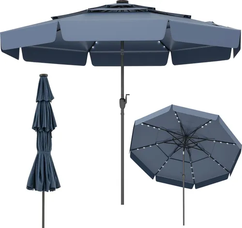 COSTWAY LED Sonnenschirm 300cm