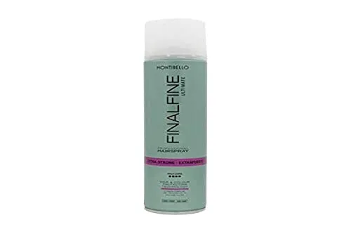 Montibello Finalfine Ultimate Extra Strong Haarspray 400ml - Extrem starkes Haarspray für alle Haartypen. Mit Vitaminkomplex für zuverlässige Fixierung und perfekten Halt. Ideal für kreatives Hairstyling.