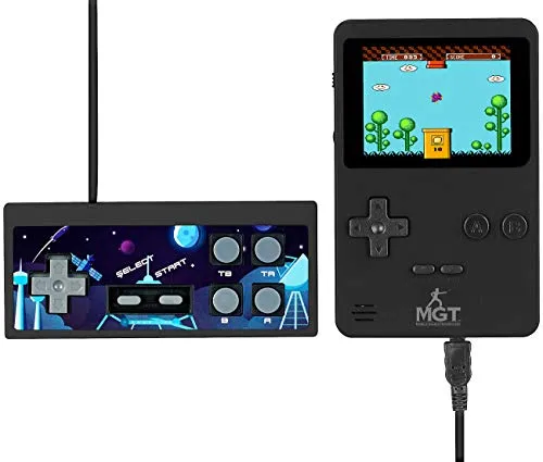 MGT Mobile Games Technology Videospiel: 2in1-Retro-Spielekonsole, 7-cm-Farbdisplay (2,8