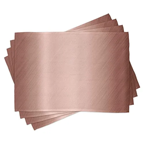 ABAKUHAUS Abstrakt Platzmatten, Abstrakte Glatte Oberflächenbild-Diagonallinien mit Ombre-Details, Waschbare Stoff Esszimmer Küche Tischdekorations Digitaldruck, Getrocknete Rose