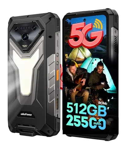 Ulefone Armor 34 Outdoor Handy 5G AI Smartphone 25500mAh 66W 32GB+512GB/SD-2TB, 6,95