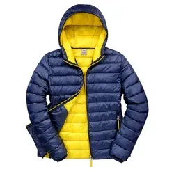 Result R194M | Herren Snow Bird Padded Jacket in Navy/Yellow - Größe XL - Funktionsjacke mit integrierter, verstellbarer Kapuze, extrem leicht und warm, ideal für Outdoor-Aktivitäten.