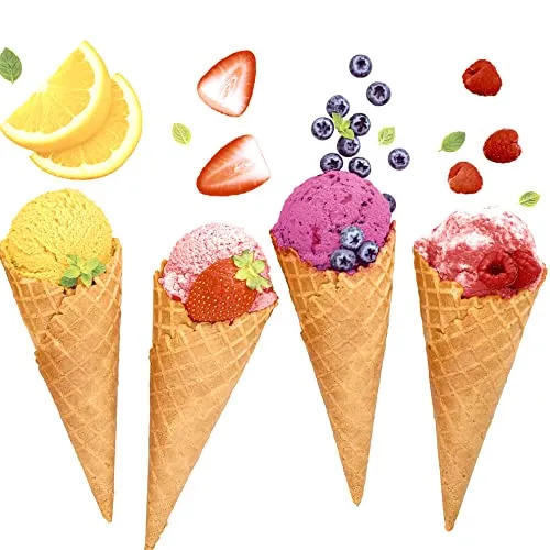 Servietten fruchtiges Eis im Sommer Eiswaffel mit Früchten 24x24 cm 20