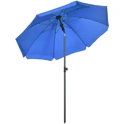 Outsunny Sonnenschirm Ø180 cm - Blau - Sonnenschirme für den Außenbereich, verstellbar für individuellen Schatten und UV-Schutz, stabiler Stahlrahmen für hohe Standfestigkeit.