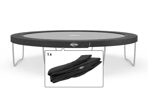 Berg Trampolinschutzrand 430 cm grau - Champion Regular Federabdeckung - Trampolinrandabdeckung für 430 cm Trampoline, bietet optimalen Schutz und Sicherheit beim Springen.