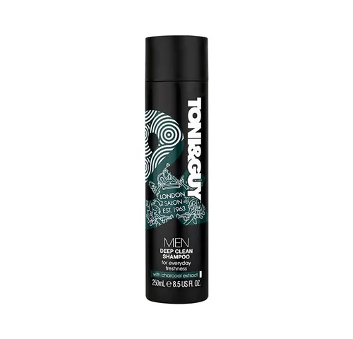 Toni&Guy Haarshampoo Toni&Guy Men Deep Clean Shampoo 250ml mit Aktivkohle Reinigt & Pflegt