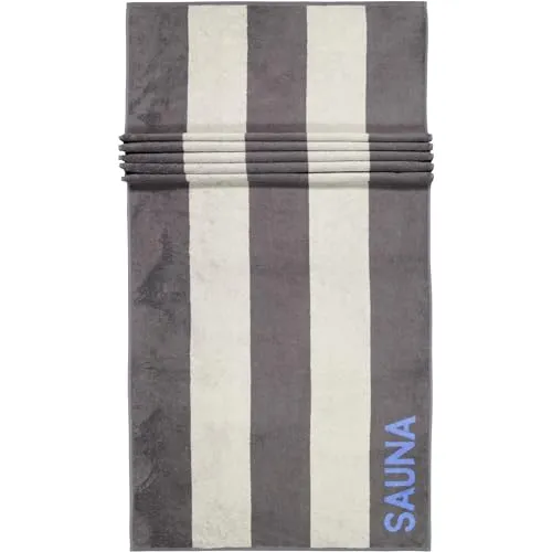 Cawö Saunatuch 599 anthrazit-grau - 71 - Saunatücher aus 100% hochwertiger Baumwolle, pflegeleicht und trocknergeeignet, bieten Premium-Qualität in eleganter Doubleface-Optik, Made in Germany.