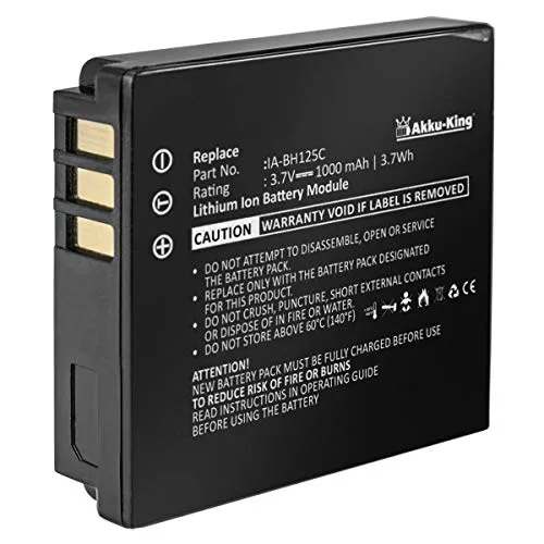 Akku-King Akku kompatibel mit Leica BP-DC4 - Li-Ion 1000mAh - für C-LUX 1, D-LUX 2, D-LUX 3, D-LUX 4