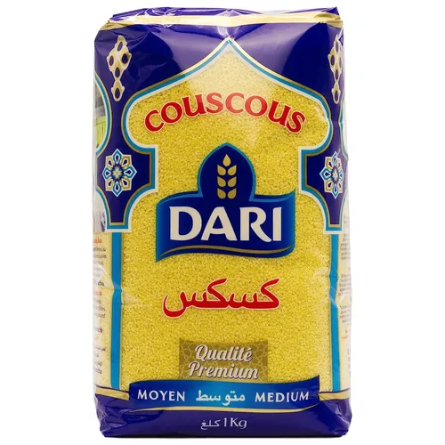 Dari Premium Couscous - Kuskus aus Marokko 1 kg - Hochwertiger Couscous aus Marokko, ideal für schnelle und gesunde Gerichte, perfekt für die Kategorie Getreide & Cerealien.