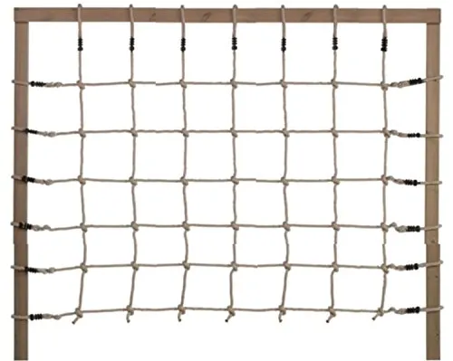 Loggyland Kletternetz H: 1,50 x B: 2,00 m - natur - Kletterseil für Kinder, ideal für Spielplatz oder Spielzimmer, fördert die motorischen Fähigkeiten und den Spielspaß.