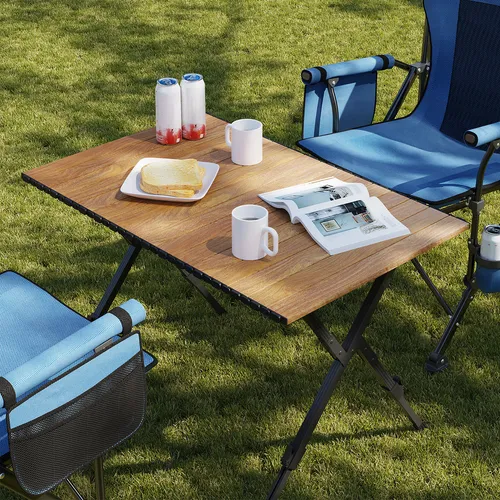 WOLTU Klappbarer Campingtisch aus Aluminium – Höhenverstellbar und Tragbar
