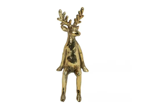 Decostar Dekofigur Hirsch Henno sitzend L gold 37cm