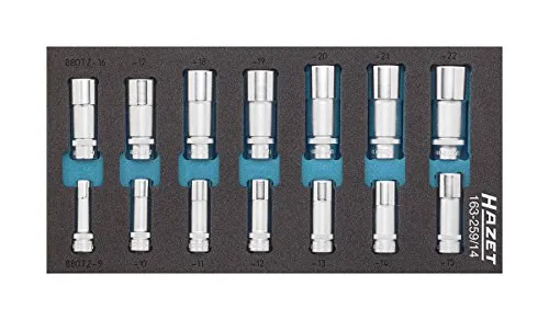 Hazet Innenvierkant Antrieb 10 = 3/8 Zoll Steckschlüssel-Einsatz-Satz