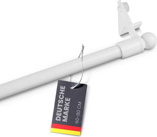 Klemmstange 60-80 cm - Montage ohne Bohren - Gardinenstange in Weiß, ausdrehbar und ohne Werkzeug montierbar – ideal für Mietwohnungen und flexible Fensterdekoration.