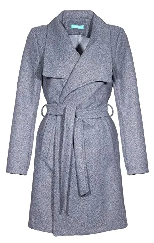 malito Damen Trenchcoat – Klassischer Übergangsmantel mit Gürtel, Taschen und Revers (Hellgrau | Größe XL) - Funktionsjacken – Der schicke Trenchcoat vereint klassisches Design mit Funktionalität und bietet Komfort für Herbst und Winter.