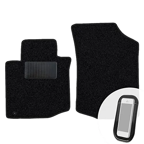 moto-MOLTICO Vorne Fußmatten Auto Velours Autoteppiche Schwarz Automatten Set 2-teilig passend für Toyota Aygo I 2005-2014