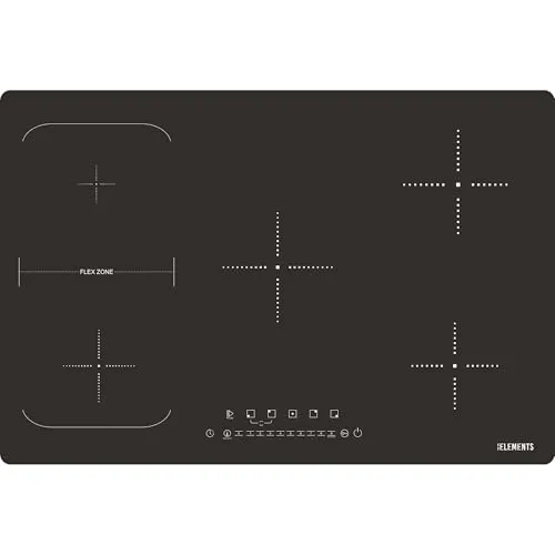 KB Elements Induktions-Kochfeld ELK105PF - Kochfeld mit Powerboost und Touch Control für präzise Steuerung, 5 Kochzonen und FLEX-Zone, ideal für moderne Küchen.